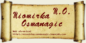 Miomirka Osmanagić vizit kartica